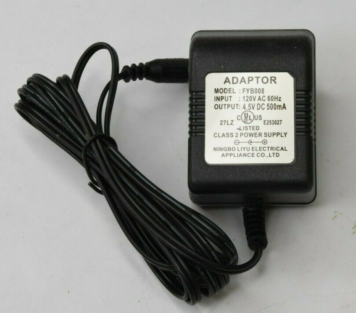 Ningbo Liyu Electrical FYB008 Class 2 Power Supply Adapter Unit 4.5V 500mA Type: Adapter Features: